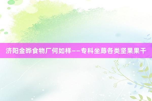 济阳金晔食物厂何如样——专科坐蓐各类坚果果干