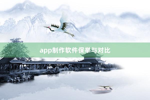 app制作软件保举与对比