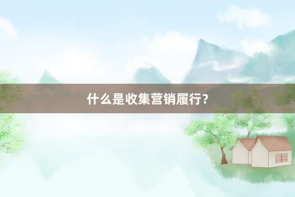 什么是收集营销履行？