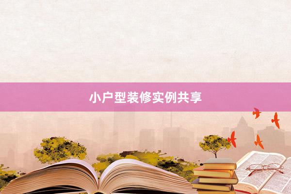 小户型装修实例共享